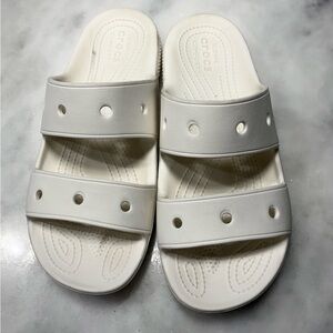 Crocs White Slides